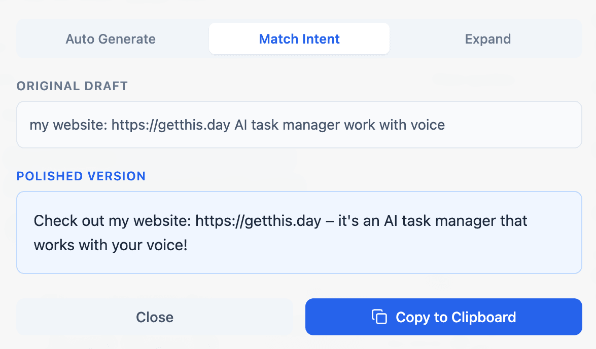PostPolish polishing an English draft for clarity